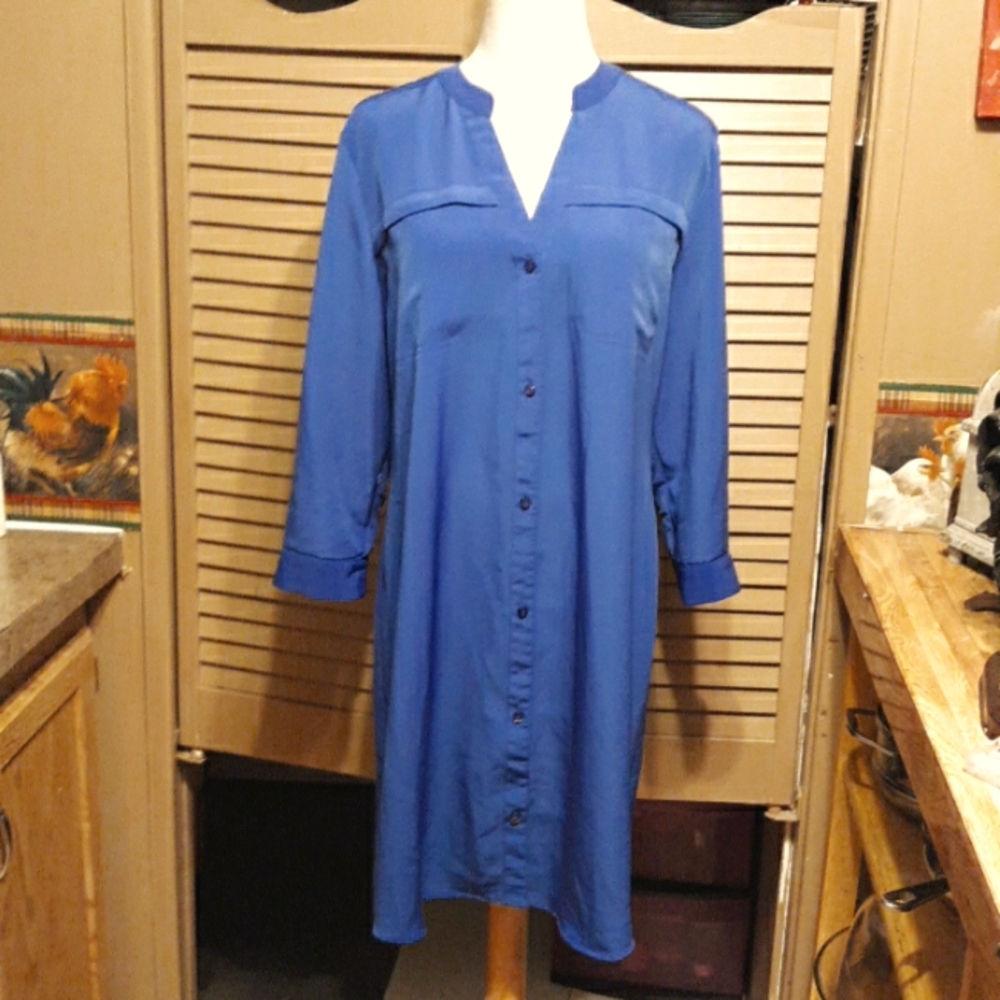 Attention shirt dress